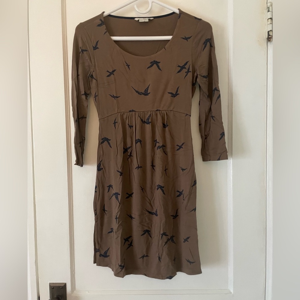 Boden Brown/Black Bird Tunic/Dress
